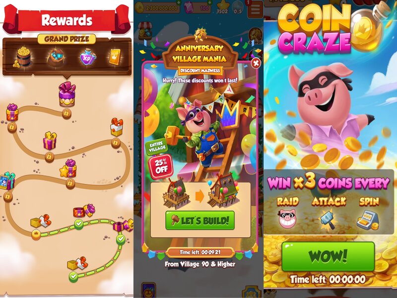 Hack Coin Master có tính năng hồi spin tự động cứ mỗi 60 phút