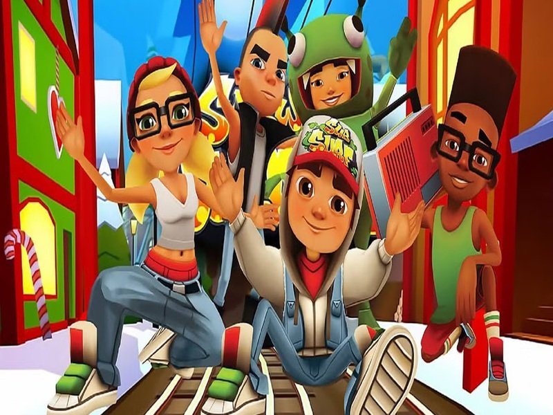 Điều khiển nhân vật chạy liên tục trong game Subway Surfers hack